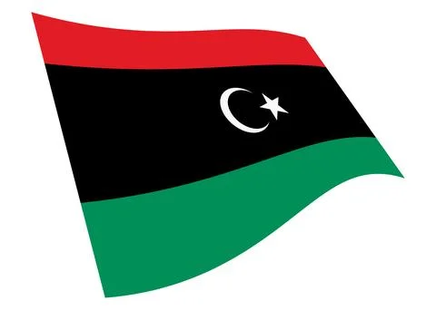 Libya waving flag 3d illustration Stock Illustration