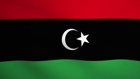Libya Waving Flag Background Animation. Looping seamless 3D animation. Moti.. Stock Footage 257168949