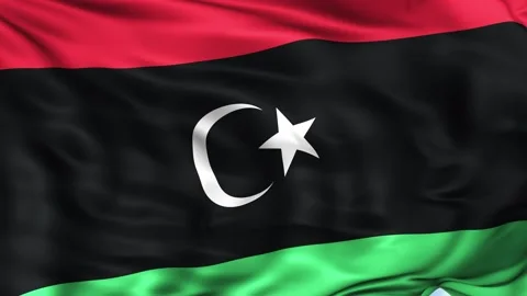 Libya Waving Flag Background 스톡 동영상 204136853