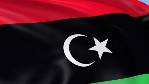 Libya Waving Flag Background Loop Stock Footage 317844872