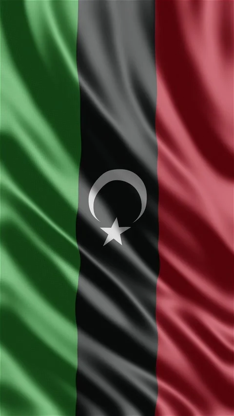 Libya waving flag Stock Footage 288004361