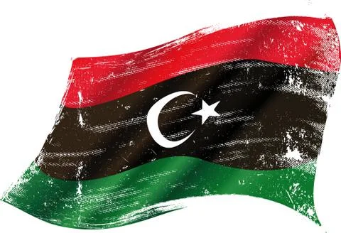 Libyan grunge flag Stock Illustration
