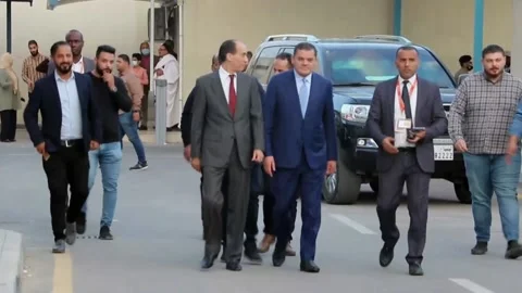 Libyan interim PM to run for president in December elections, Trípoli, LY - 22 N Stock Footage 204076475