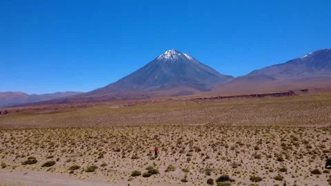 Licancabur Slow Push In Volcano Peak Atacama Chile 4K Stock Footage 331215269
