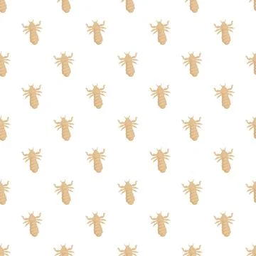 Lice insects seamless pattern creating infestation concept background Stock Illustration