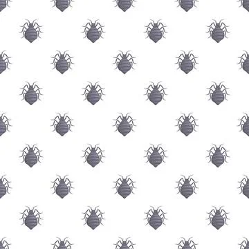 Lice parasite repeating pattern on white background 스톡 일러스트