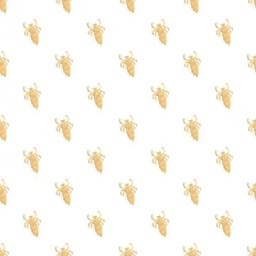 Lice pattern seamless background with parasite bugs Stock Illustration