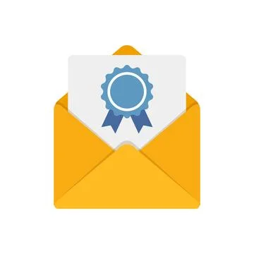 Licence certificate icon in flat style. Document contract vector illustrati.. 스톡 일러스트