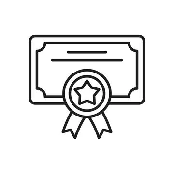 Licence certificate icon in flat style. Document contract vector illustrati.. 스톡 일러스트