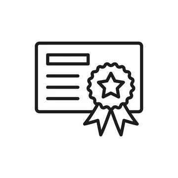 Licence certificate icon in flat style. Document contract vector illustrati.. 스톡 일러스트