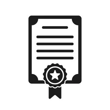 Licence certificate icon in flat style. Document contract vector illustrati.. 스톡 일러스트