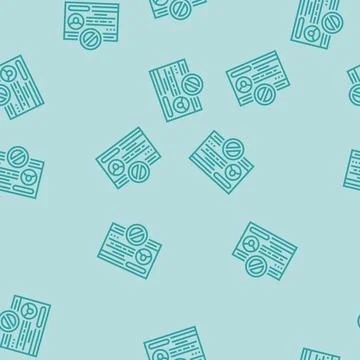 License cancel line seamless pattern Stock Illustration