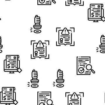 License Certificate Seamless Pattern Vector 스톡 일러스트