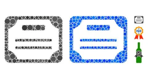 License Composition Icon of Circle Dots Stock Illustration