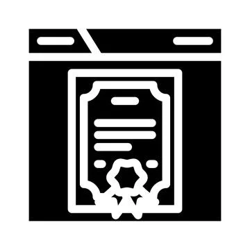 License document glyph icon vector illustration Illustration