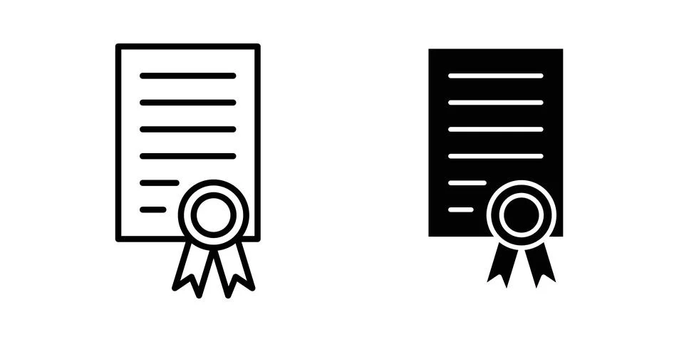 License document icon vector, symbol, logo illustrations Stockillustratie