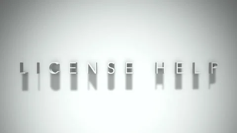 License help 3D title animation white text on a white background Stock Footage 299823329