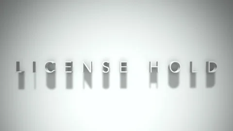 License hold 3D title animation white text on a white background Stock Footage 299823381
