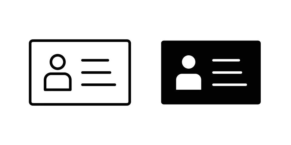 License icon silhouette vector set. thin line pack Stock Illustration
