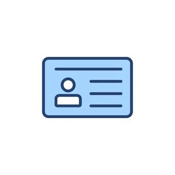 License icon vector. ID card icon. driver license, staff identification card Stock Illustration