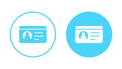 License icon vector. ID card icon. driver license, staff identification card Stock Illustration