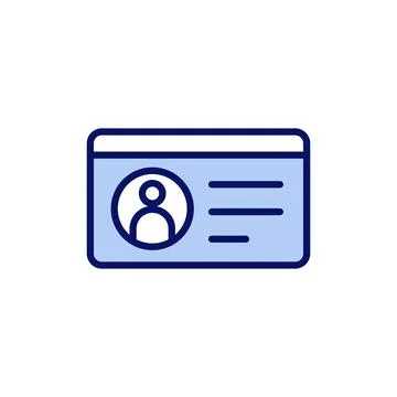 License icon vector. ID card icon. driver license, staff identification card Stock Illustration