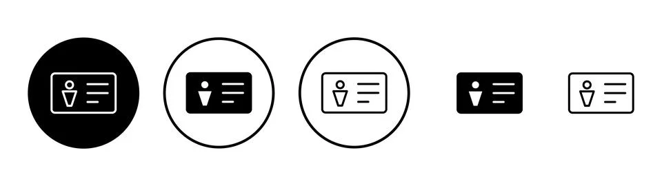 License icon vector. ID card icon. driver license, staff identification card Stock Illustration