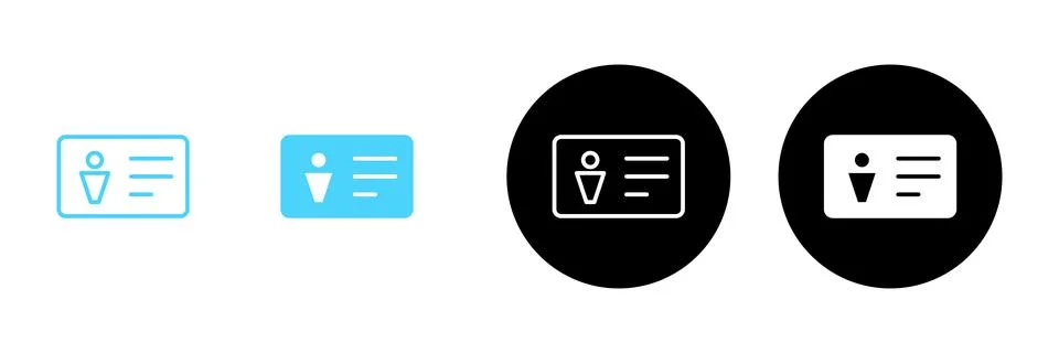 License icon vector. ID card icon. driver license, staff identification card Stock Illustration