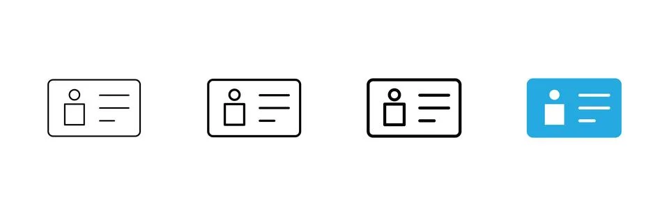 License icon vector. ID card icon. driver license, staff identification card Stock-Illustration