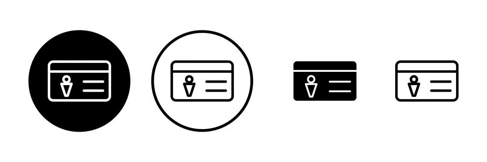 License icon vector illustration. ID card icon. driver license, staff ident.. Stock Illustration