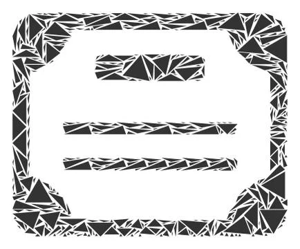 License Mosaic of Triangles Stock Illustration