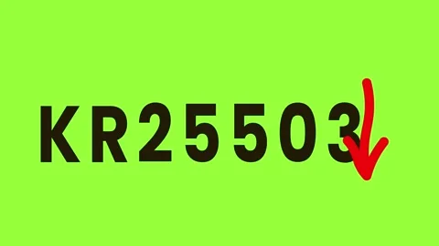 License plate number sequence changing over time against bright lime green .. Stock Footage 325763410