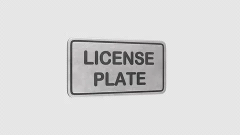 License Plate Rotating on a Transparent Background. Seamless Loop. 4K Video stock 306576726
