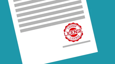 License red stamp motion animation.4k video Stock Footage 144572579