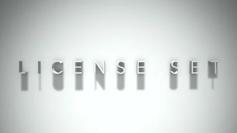 License set 3D title animation with shadows on a white background Stock Footage 297516984