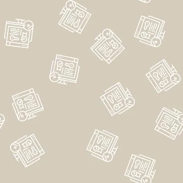 License software line seamless pattern Stockillustratie