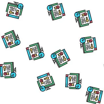 License software vector seamless pattern Illustrazione stock