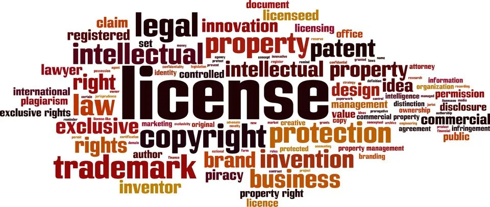 License word cloud Stock Illustration