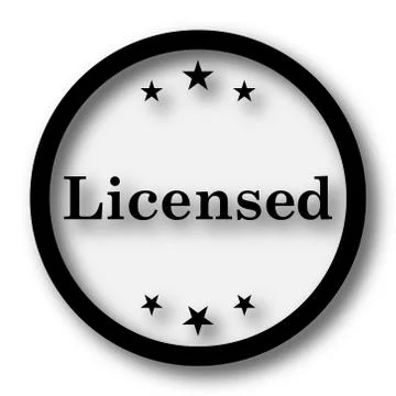 Licensed icon. Internet button on white background.. Stock-Illustration