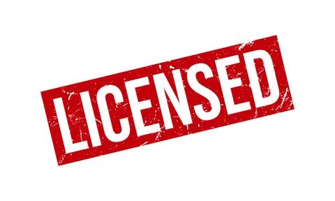 Licensed Rubber Stamp Seal Vector Stock Illustration