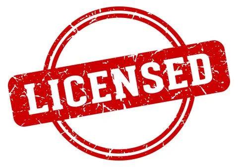 Licensed stamp Stock Illustration