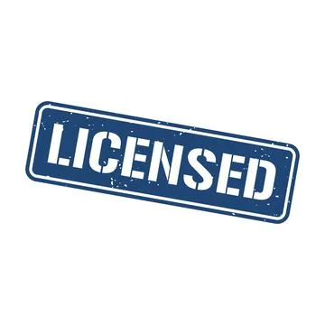 Licensed Stamp, Licensed Grunge Square Sign Illustrazione stock