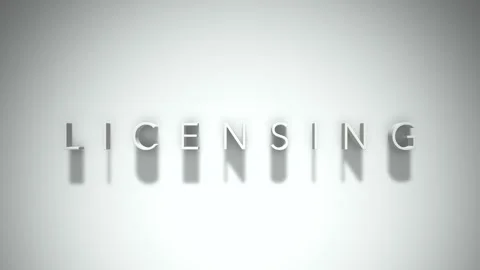Licensing 3D title animation with shadow... | Stock Video | Pond5