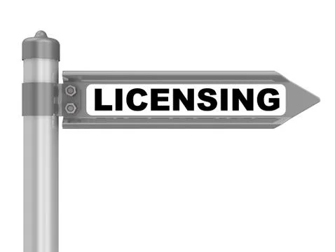 Licensing. Way mark Stock-Illustration