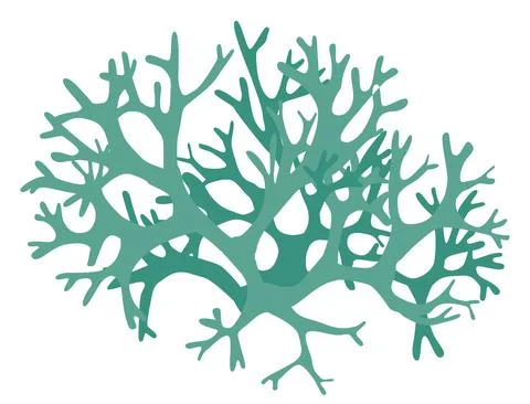Lichen in different colors silhouette pattern Stock Illustration
