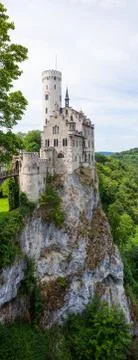 Lichtenstein castle in germany Stock Photos