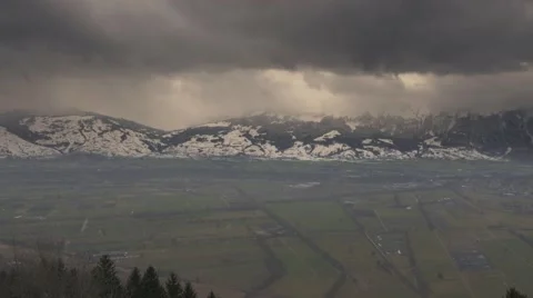 Lichtenstein panorama snow 4K Stock Footage 54985239