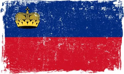 Lichtenstein Vector Flag on White Stock Illustration