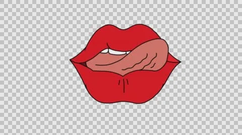 Licking lips Stock Footage 64589453
