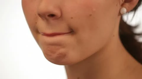 Licking mouth isolated Video stock 11301220